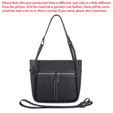 Royal Bagger Genuine Leather Shoulder Bags, Fashion Casual Satchel Purses, Large Capacity Commuting Bucket Bag 1860