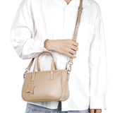 Royal Bagger Top-Handle Bags for Women, Genuine Leather Crossbody Bag, Fashion Retro Shoulder Purse, Large Capacity Handbag 1831