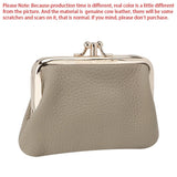 Royal Bagger Double Layer Coin Purse for Women Genuine Cow Leather Fashion Change Pouch Mini Storage Bags Kiss Lock Wallet 1476
